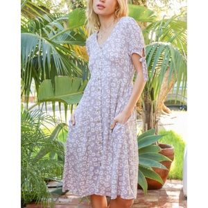 Button Front Down Dress